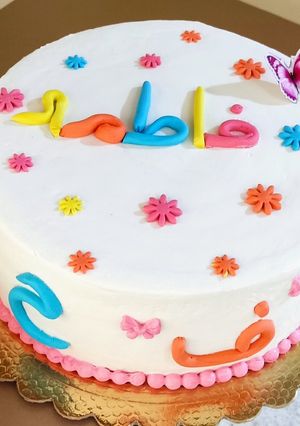 عکسی از دستور کیک جشن اسم