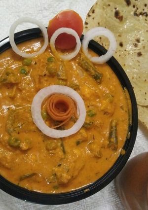 મિક્સ વેજ સબ્જી ઇન રેડ મખની ગ્રેવી (Mix Veg Sabji In Red Makhani Gravy Recipe In Gujarati) રેસીપી મુખ્ય ફોટો