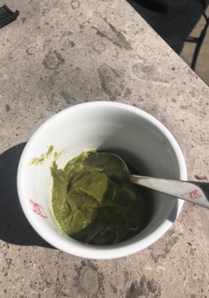 A picture of Pesto/ Cream of Leek Leaves.