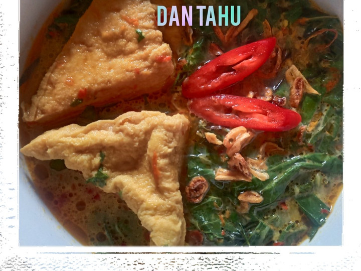 Resep Gulai daun singkong+tahu yang Bikin Ngiler