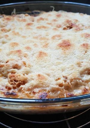 صورة لوصفة معكرونة بالبشاميل مع رقائق الشيبس طعم رووعة☺😋😋