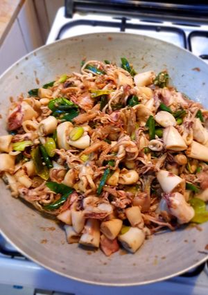 Foto resep Cumi asin cabe hijau pete