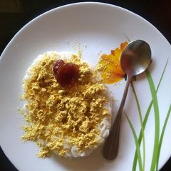 Ghee methakoot rice A picture of Ghee methakoot rice.