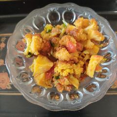 Mix veg cauliflower with potato sabzi A picture of Mix veg cauliflower with potato sabzi.