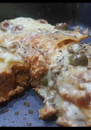 A picture of Chicken lasagne.