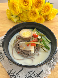 Hình của món Mì Soba Sữa Đậu Nành Lạnh.