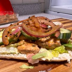 Homemade chicken sub A picture of Homemade chicken sub.
