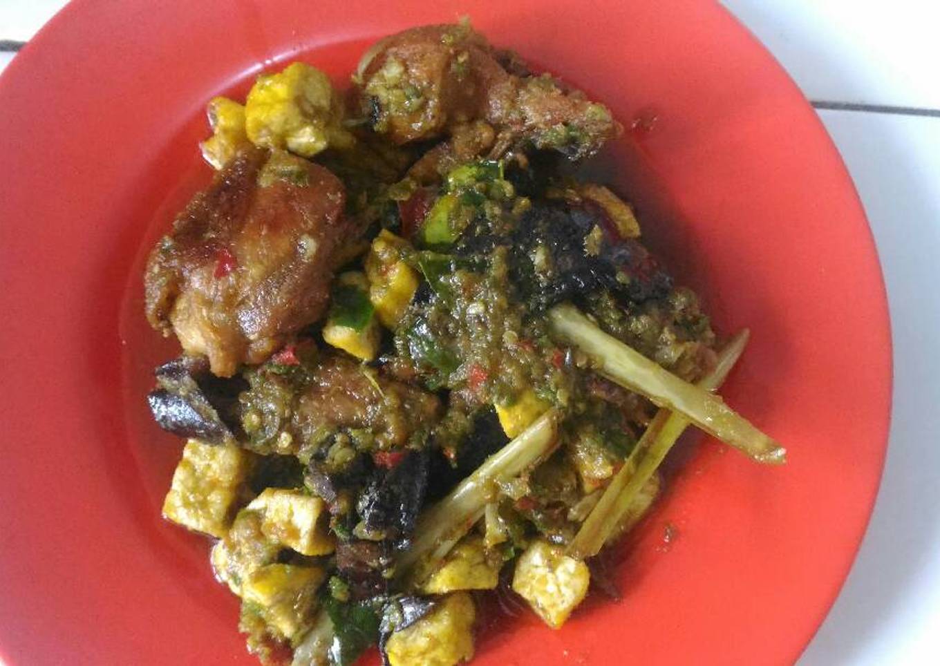 Ayam balado sambal hijau