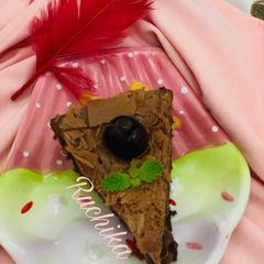 A picture of No Oven Chocolate cake.