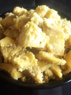 A picture of Goan special jackfruit pods bhaji without onion-garlic.