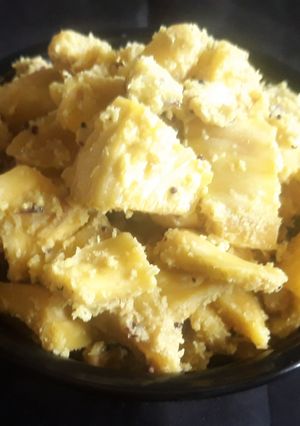 A picture of Goan special jackfruit pods bhaji without onion-garlic.