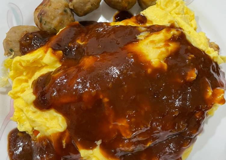 Resep Unik 2. OMURICE (Japanese omelette Rice) Nikmat Lezat