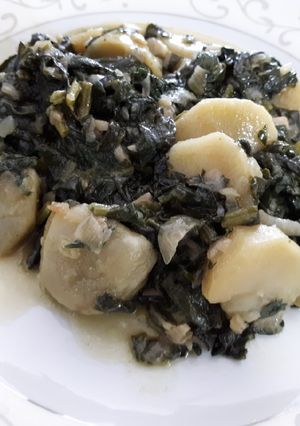 Foto principal de Patatas con espinaca