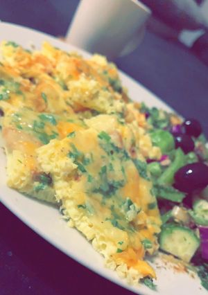 صورة لوصفة شرائح البيض كيتو 😋 بالفرن