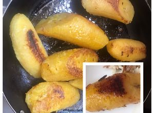 Una foto de Platanito maduro en mantequilla