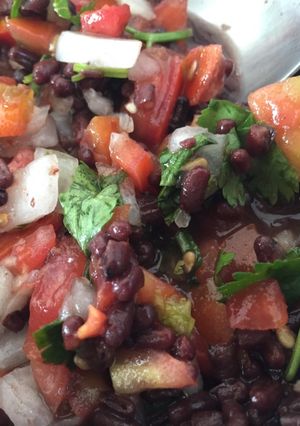 Una foto de Frijoles miniatura a la mexicana.