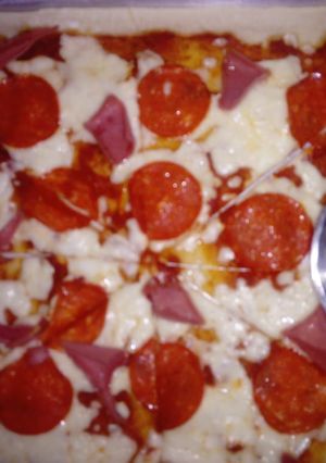 Una foto de Pizza
