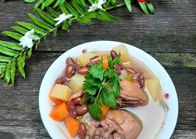 Langkah Mudah untuk Membuat Sup Kacang Merah Ayam Kampung Anti Gagal