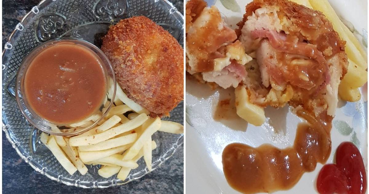 8 resep chicken cordon bleu saus bbq enak dan sederhana