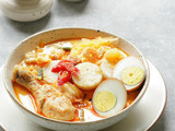 Lontong Presto, Ayam Pukang, Pindang Telur dan Sayur Labu