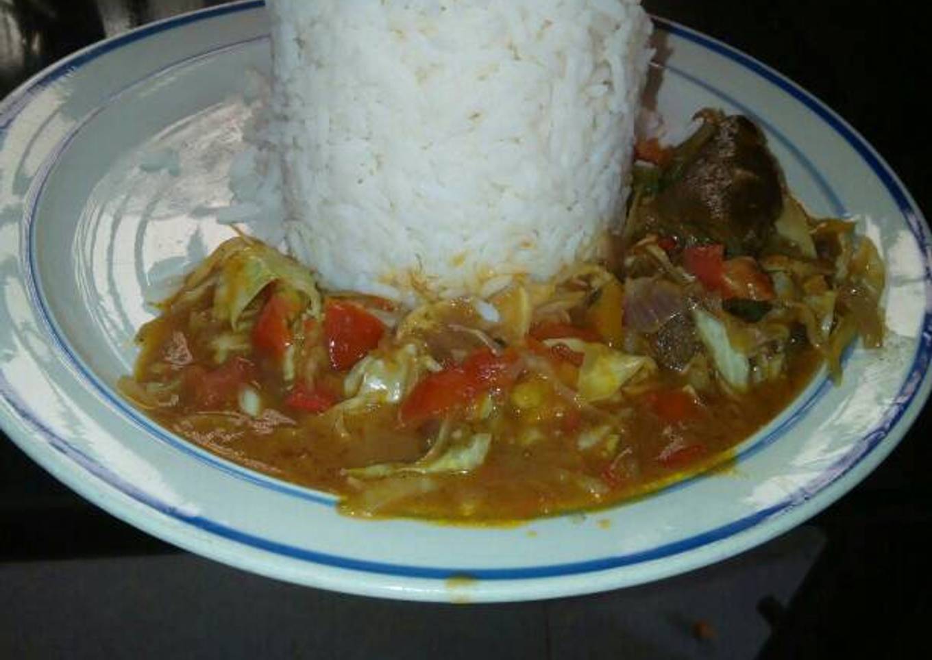 Goat meat cabbage sauce