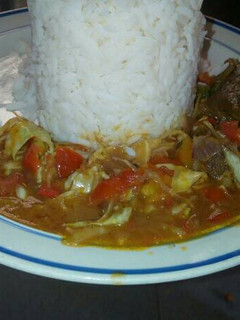 A picture of Goat meat cabbage sauce.