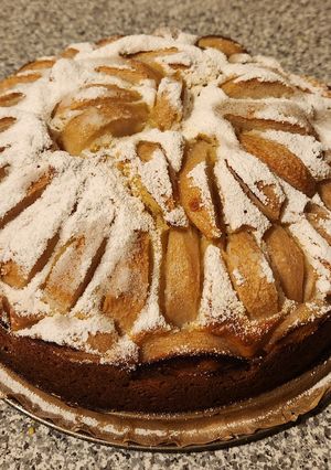 A picture of Pear/apple cake.