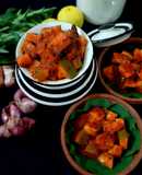 Cut raw mango pickle