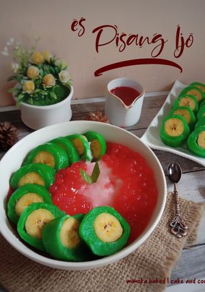 Foto resep Es pisang ijo