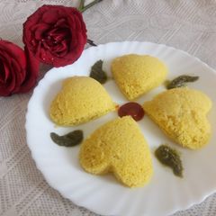 Heart Shaped Dhokla idli A picture of Heart Shaped Dhokla idli.