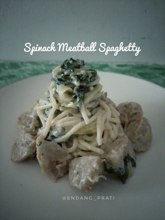 Foto resep Spinach Meatball Spaghetty
