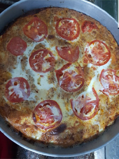 A picture of Quick home made pizza#weekley jikonichallenge.