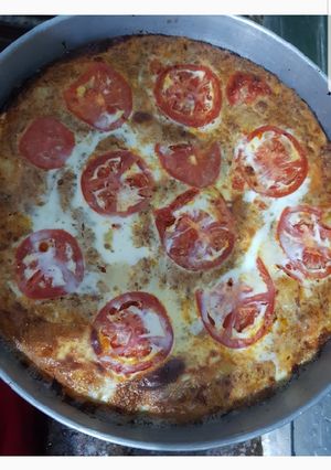 A picture of Quick home made pizza#weekley jikonichallenge.
