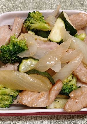 烤松阪豬肉時蔬 的食譜成品照片