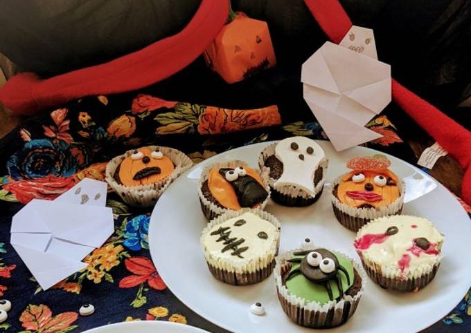 Easy Meal Ideas of Spooky Eggless Vegan chocolate Cupcakes