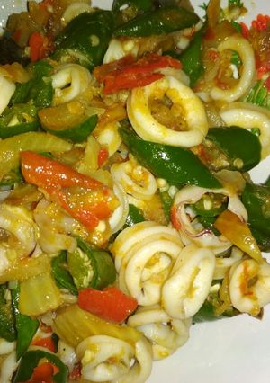 Foto resep Oseng cumi lombok ijo