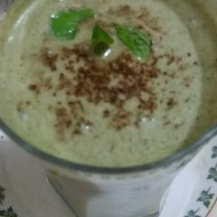 A picture of Pudina chaas (mint).