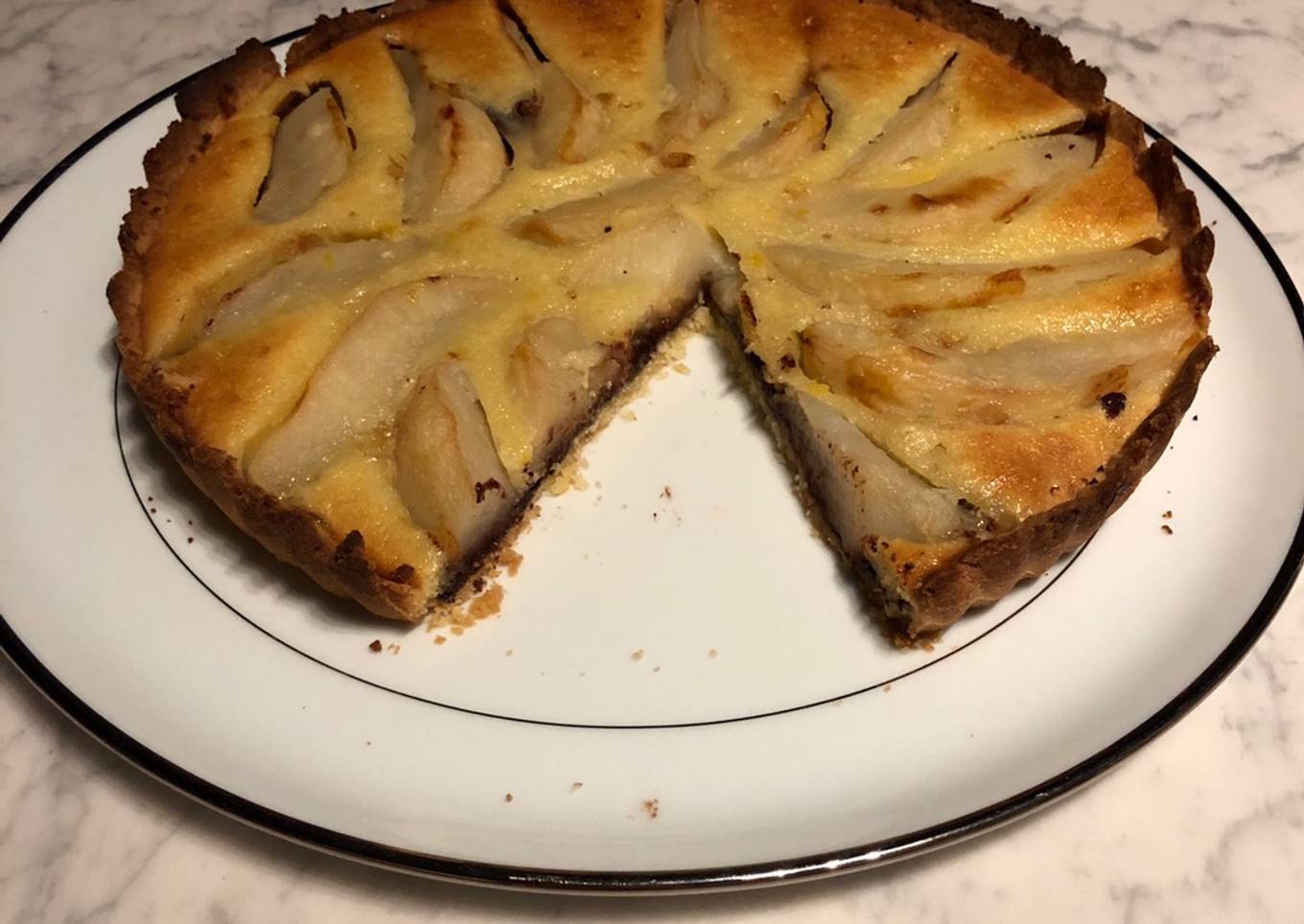 Tarte poire chocolat