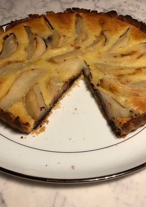 Une photo de Tarte poire chocolat