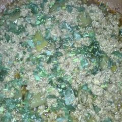 A picture of Qeema Shimla Mirch (green Bell Pepper).