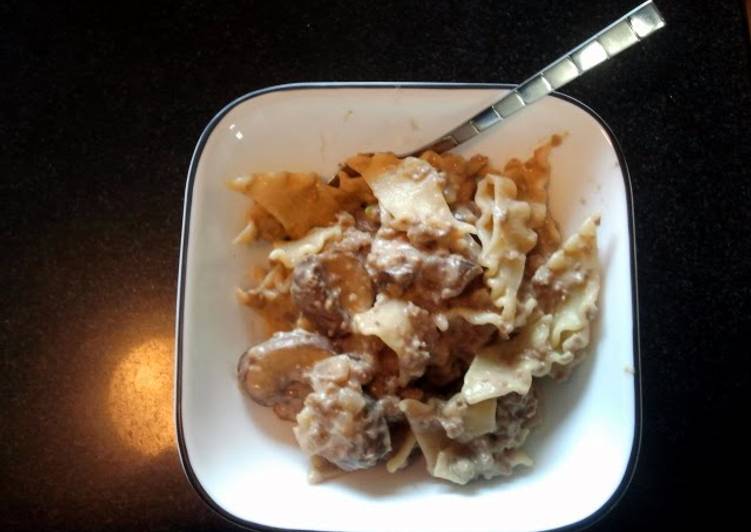 Easiest Way to Make Speedy Vegan &#34;beef&#34; stroganoff