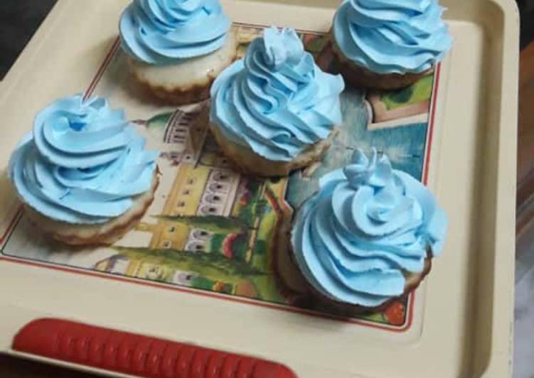 Blueberry cupcakes - no oven