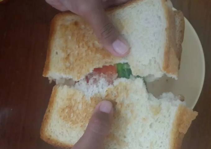 1. Roti bakar rainbow/toast rainbow mozarella chesee