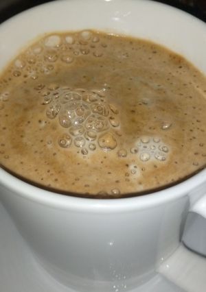 A picture of Home made cuppucino.