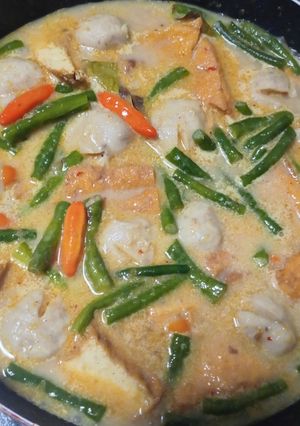 Foto resep Gulai Kacang Panjang + tahu bakso