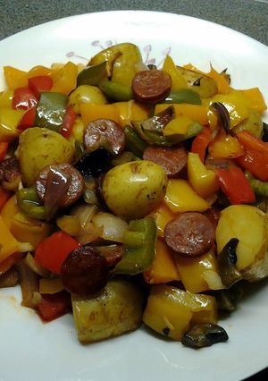 A picture of Chorizo & Chilli Roast Potatoes.