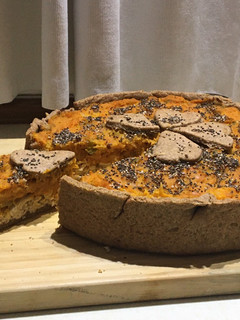 Una foto de TARTA INTEGRAL DE POLLO Y CALABACÍN 🍽🍗🥕