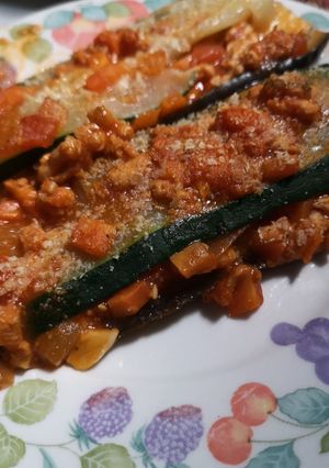 Una foto de Lasaña vegana de guisante texturizado