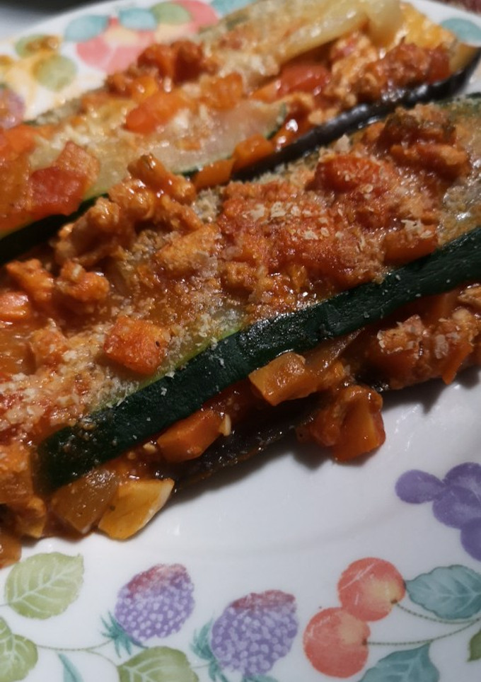 Una foto de Lasaña vegana de guisante texturizado