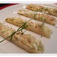 Espárragos rellenos de salmón ahumado
